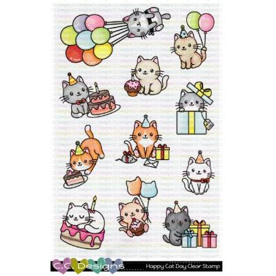 C.C. Designs Clear Stamps - Happy Cat